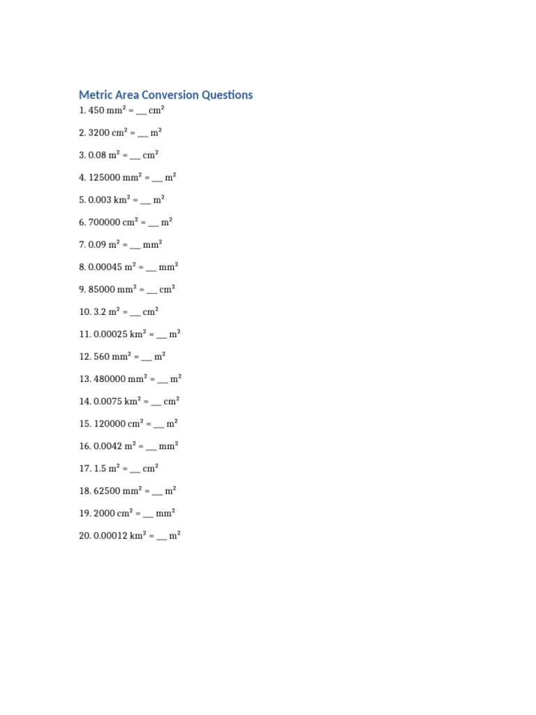 Metric Conversion Practice | PDF