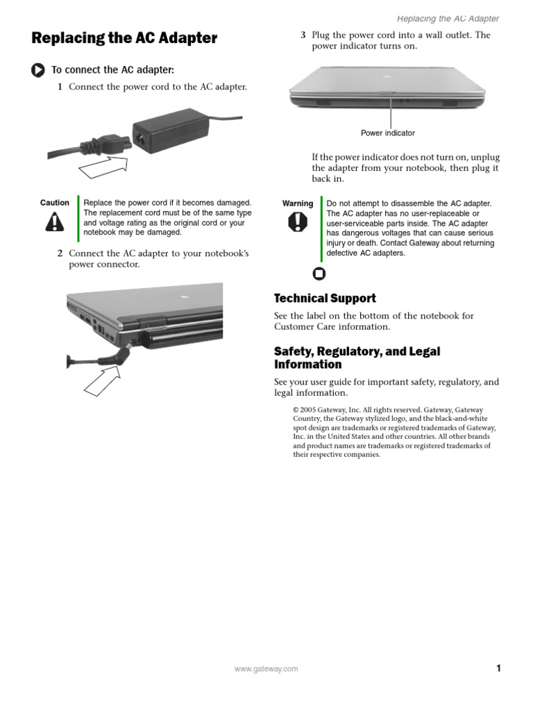 Gateway Notebook DIY Guide | PDF | Electrostatic Discharge | Laptop