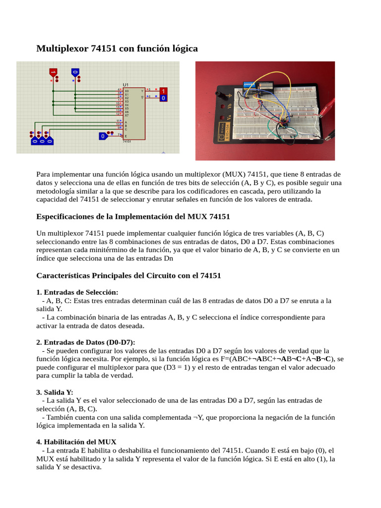 multiplexor_74151_fun | PDF | Lógica matemática | Informática