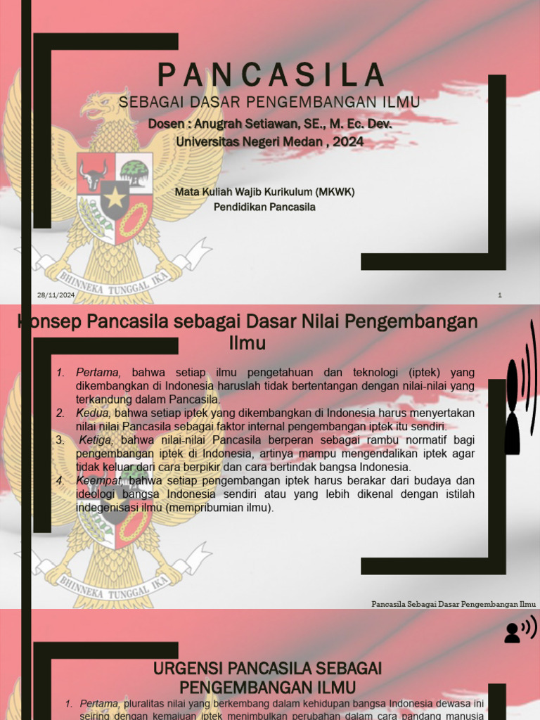 Pancasila Sebagai Pengembangan Ilmu Pengetahuan | PDF