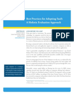 Best Practices For Adopting Saas: A Holistic Evaluation Approach