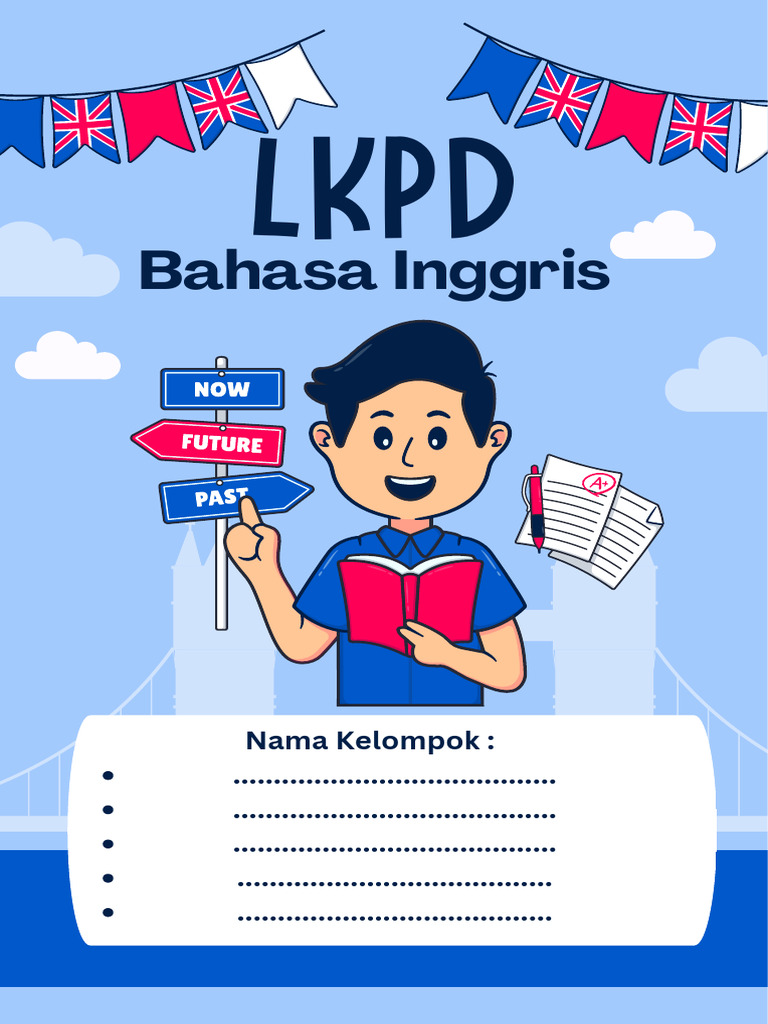Biru Ilustrasi Sampul LKPD Bahasa Inggris | PDF