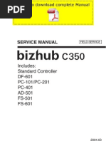 KONICAMINOLTA Bizhub C350 Service Manual Pages