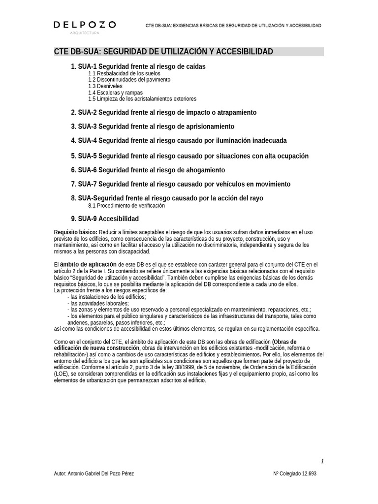 CTE DB-SUA: Seguridad y Accesibilidad | PDF | Accesibilidad | edificio