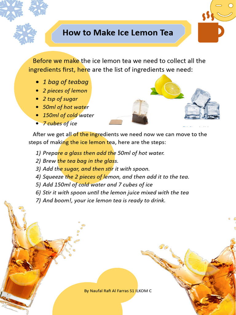 How To Make Ice Lemon Tea | PDF
