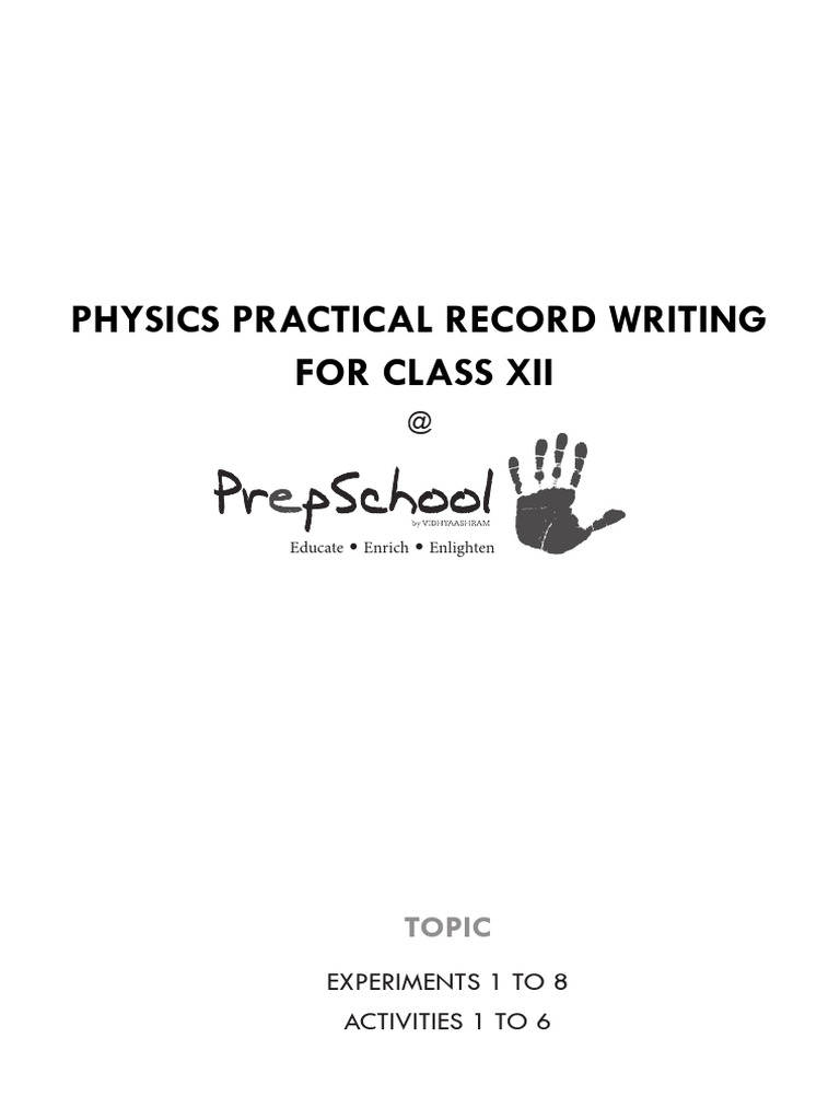 Class 12 Physics Practical Record Guide | PDF | P–N Junction | Voltage