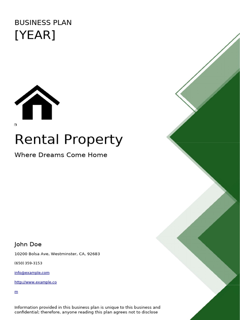 Rental Property Business Plan Overview | PDF | Equity (Finance ...