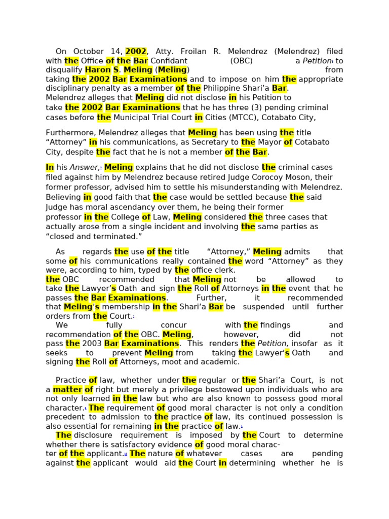 Case Digest | PDF | Lawyer | Common Law