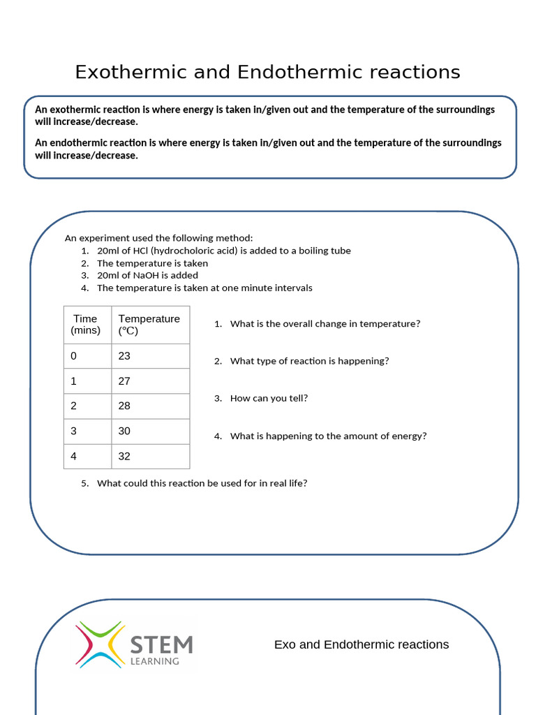 worksheet-exothermic-endothermic-reactions-ks4-pdf