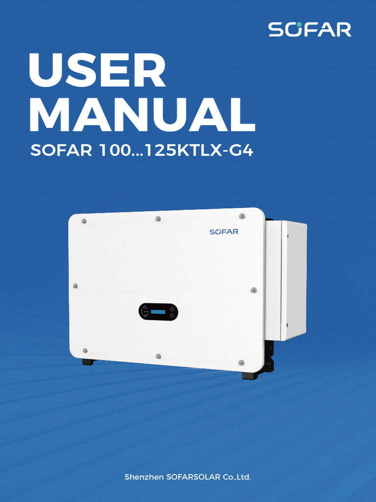 SOFAR 100-125KTLX-G4 - User Manual - 2024-01-05 - V1.4 - en-INT | PDF ...