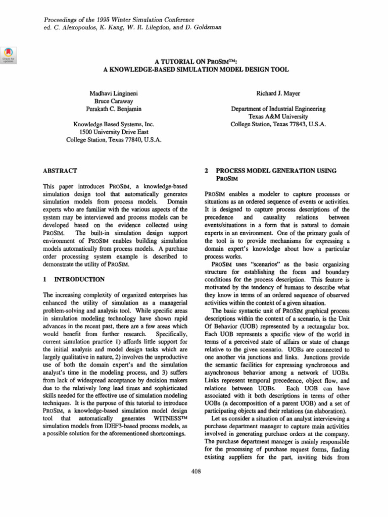 PROSIM: Automated Simulation Design Tool | PDF | Simulation ...