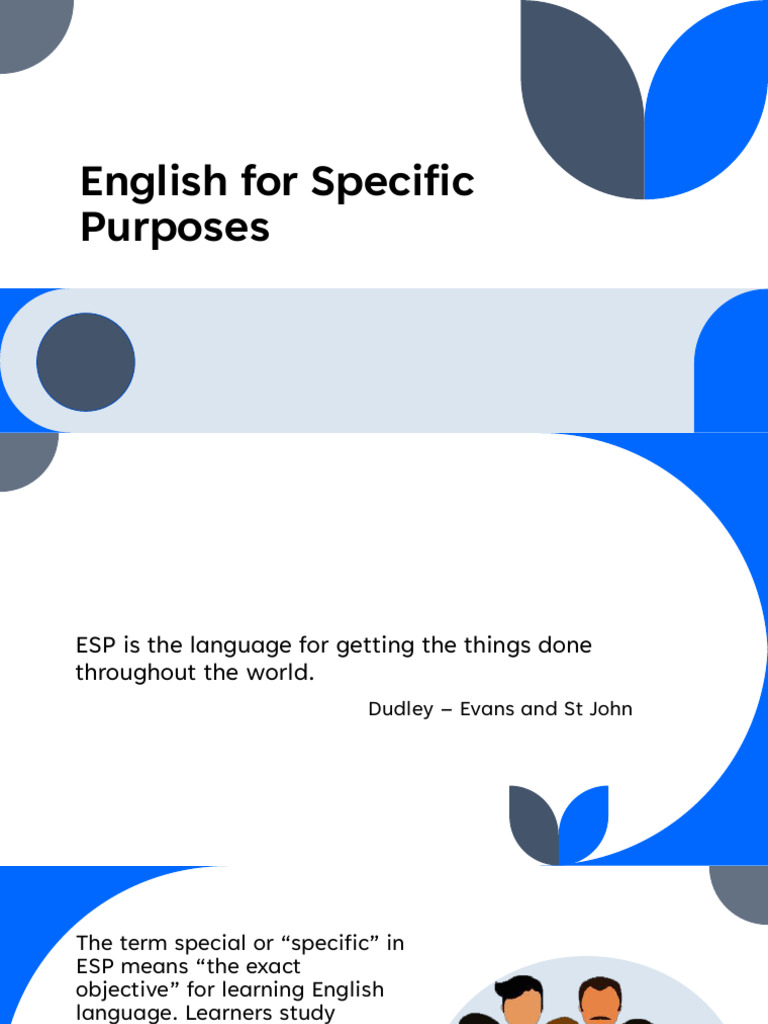 Understanding English for Specific Purposes | PDF | English Language ...