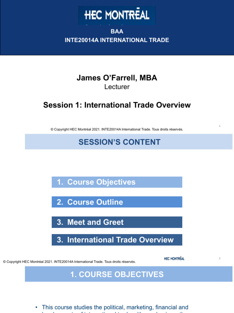 Session 1 F21 | PDF | Globalization | Foreign Direct Investment