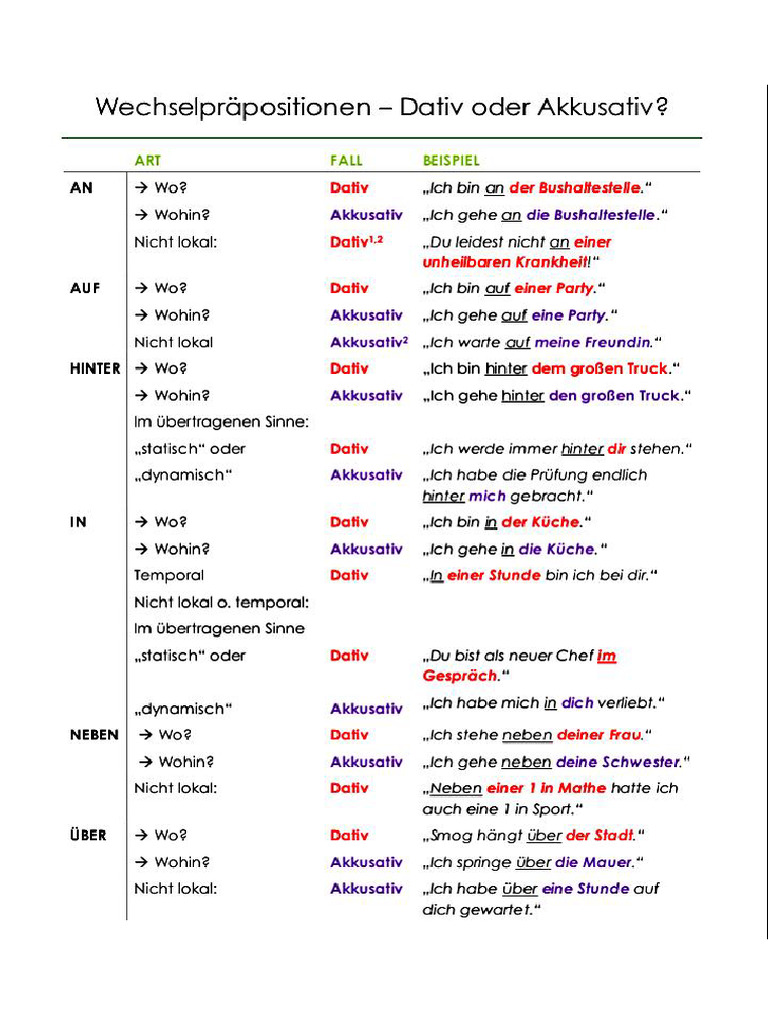 Präposition 1 | PDF