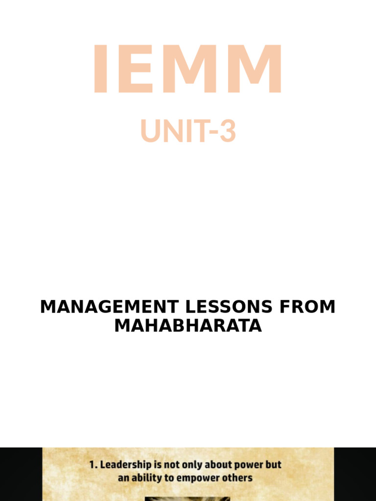 Iemm Unit 3 Notes | PDF