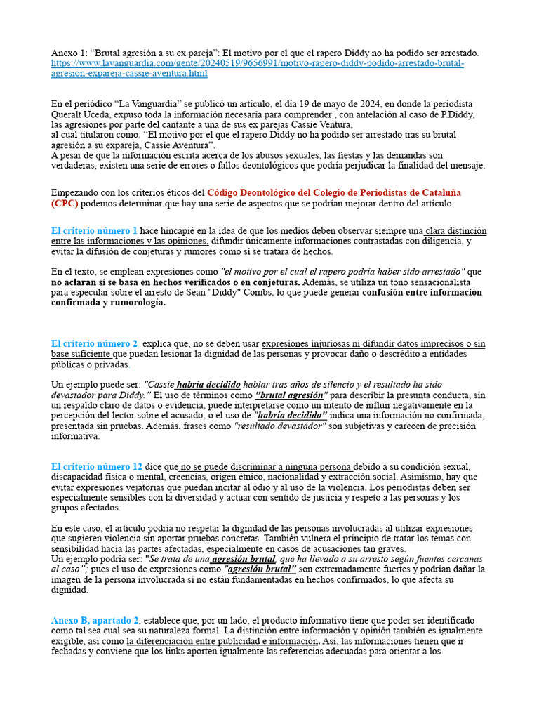 Diddy: Motivos de su no arresto por agresión | PDF | Privacidad ...