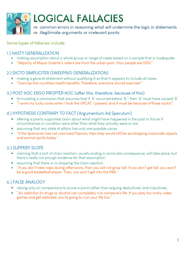 Logical Fallacies | PDF | Logic