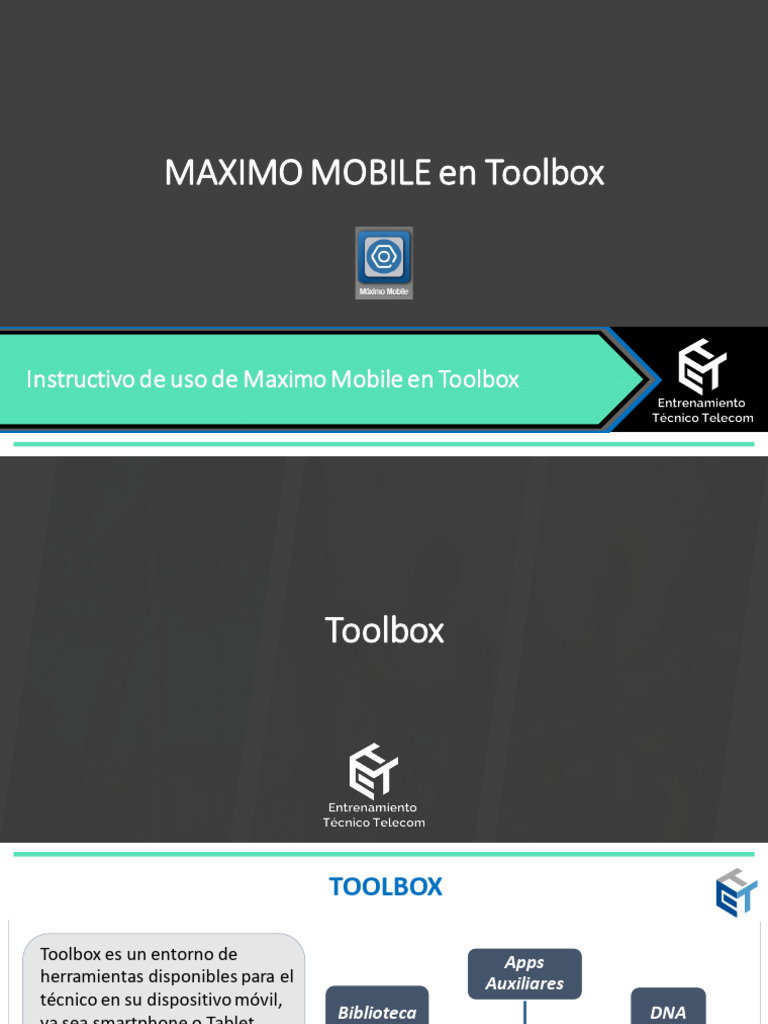 Uso de Maximo Mobile en Toolbox | PDF | Software | Informática