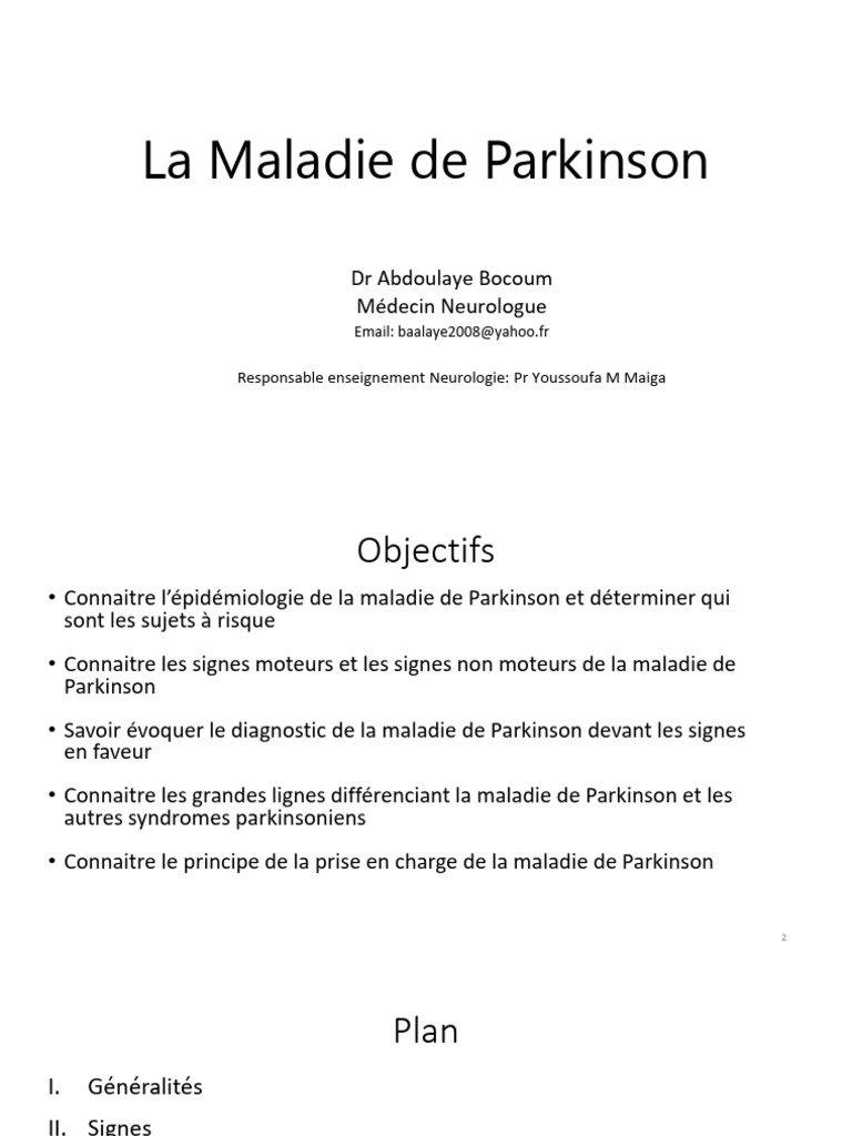 Épidémiologie et signes de Parkinson | PDF | Maladie de Parkinson ...