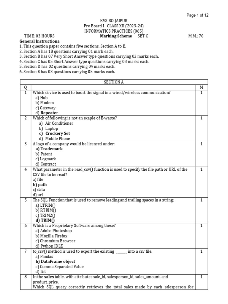 Xii ip jpr ms set c pdf websites world wide web