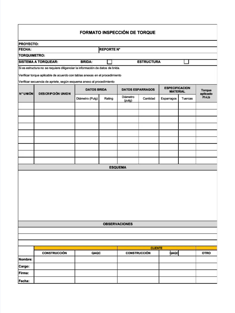 PDF 3 Formato Inspeccion de Torque - Compress | PDF