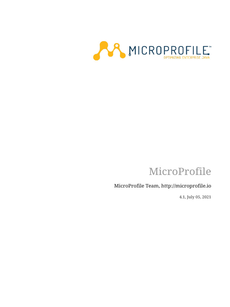 Microprofile Spec 4.1 | PDF | Java (Programming Language) | Eclipse ...