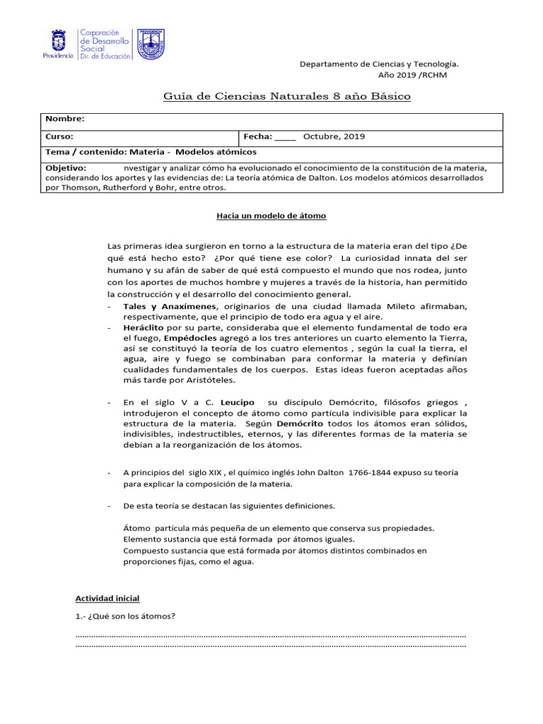 Ciencias 2 Pdf átomos Importar