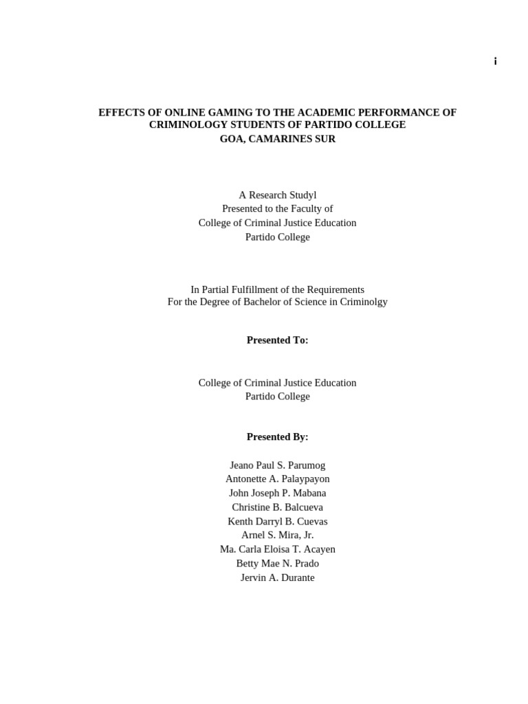 The Impact Of Online Gaming Habits In Th Pdf Attitude Psychology