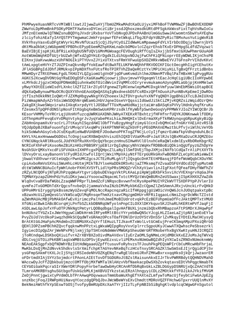 Random Character String Document | PDF