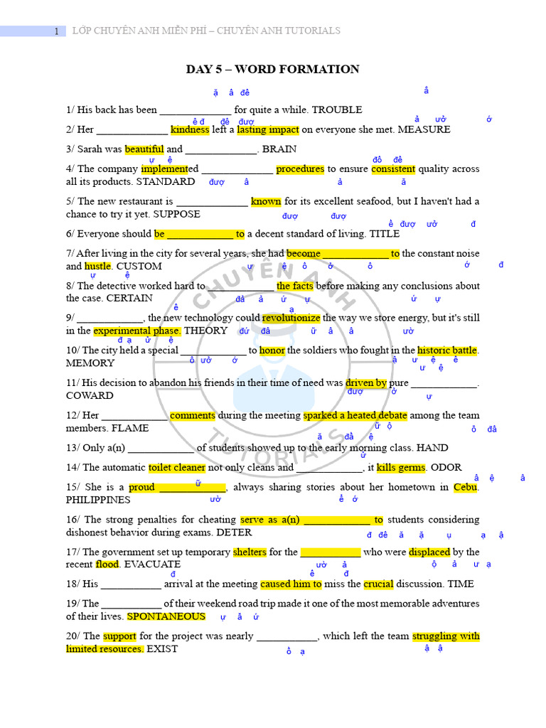 DAY 5 (WITH KEY) | PDF
