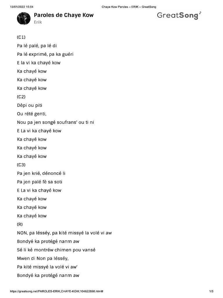 Chanson Musique | PDF
