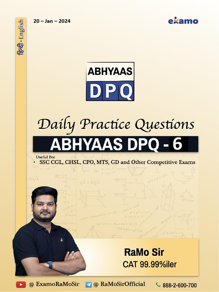 Abhyaas DPQ - 6 (By RaMo Sir) | PDF