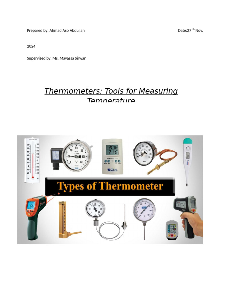 Understanding Thermometers and Alternatives | PDF | Thermometer ...