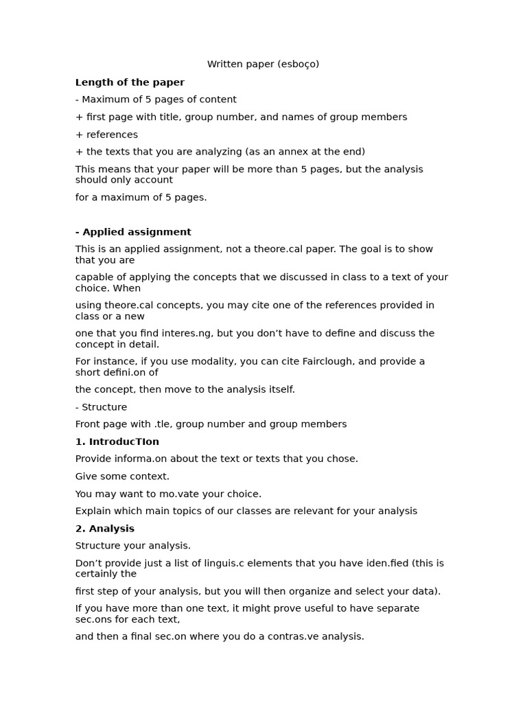 Written Paper Esboço | PDF