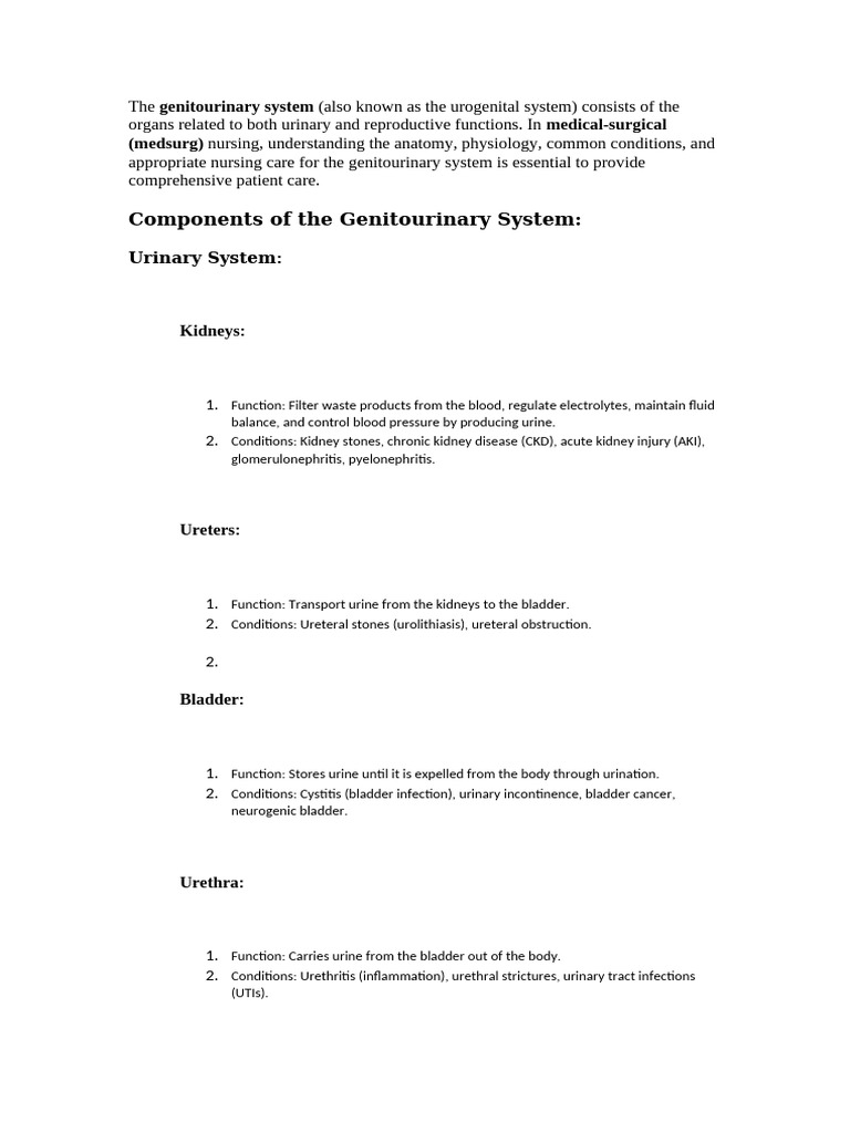 GU | PDF | Urinary Incontinence | Urinary Tract Infection