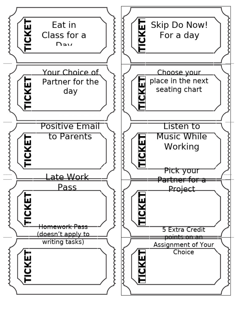 Classroom Incentives and Rewards List | PDF
