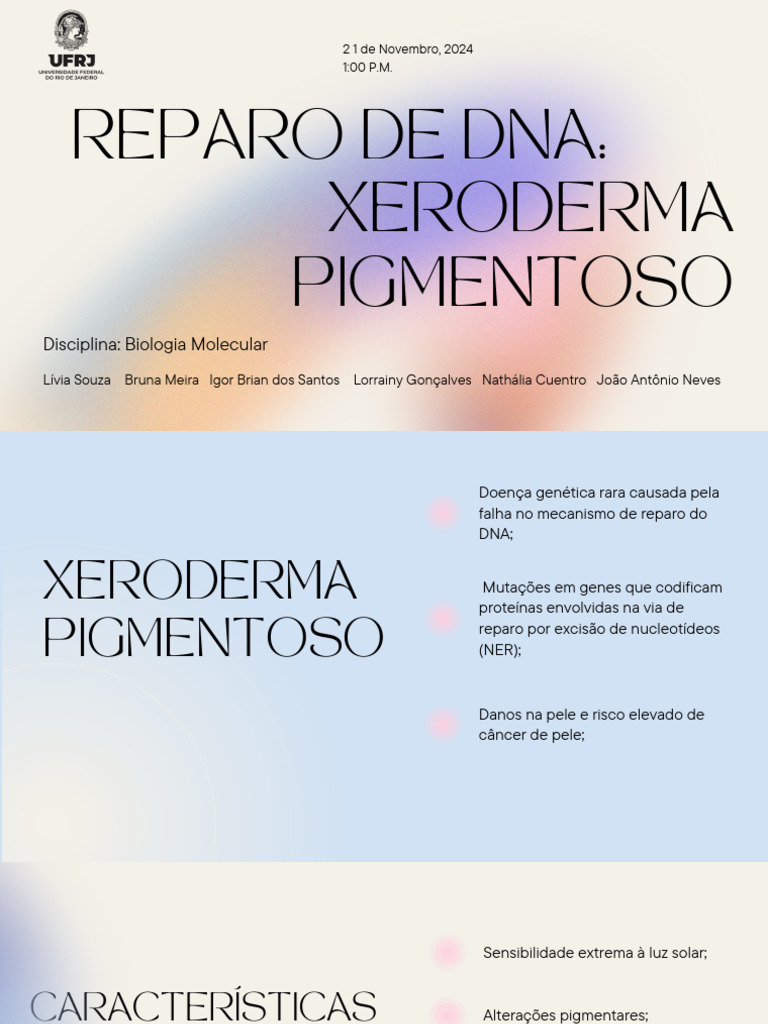 Xeroderma Pigmentoso: Aspectos e Tratamentos | PDF | Biotecnologia | DNA