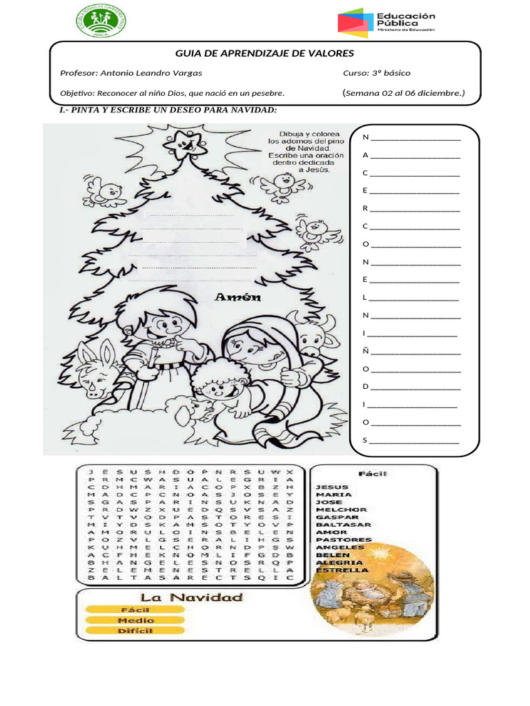 Deseos de Navidad: Aprendizaje de Valores | PDF