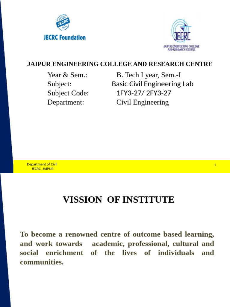 Basic Civil Engineering Lab Experiments | PDF | Surveying | Civil ...