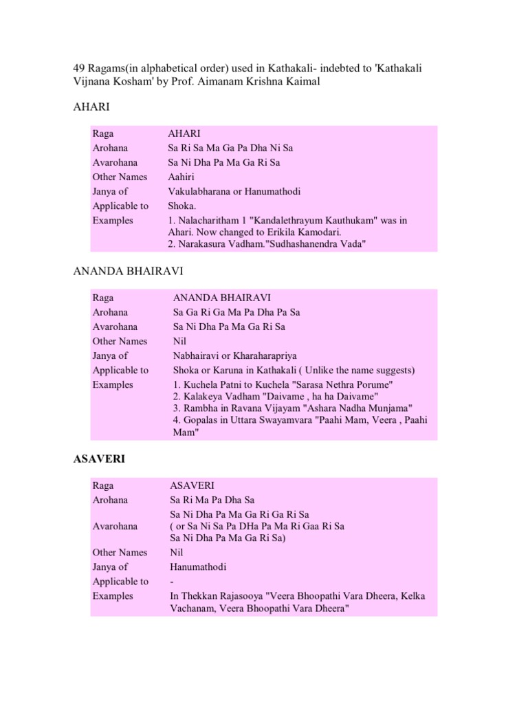 49 Ragams Pdf Hindu Mythology Vaishnava Texts