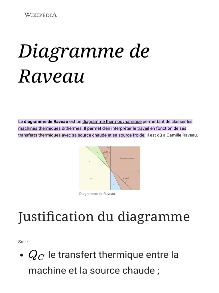 Diagramme de Raveau en thermodynamique | PDF | Chaleur | Transfert ...
