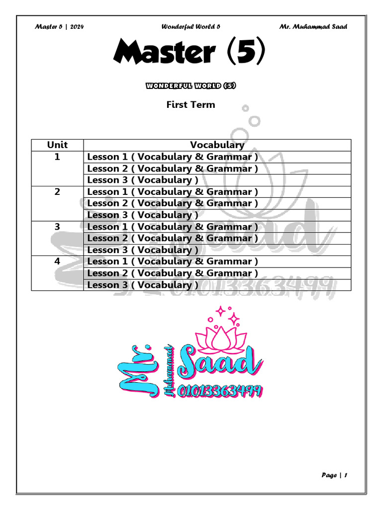 Unit 1 Wonderful G5 First Term | PDF | Canyon | Grand Canyon