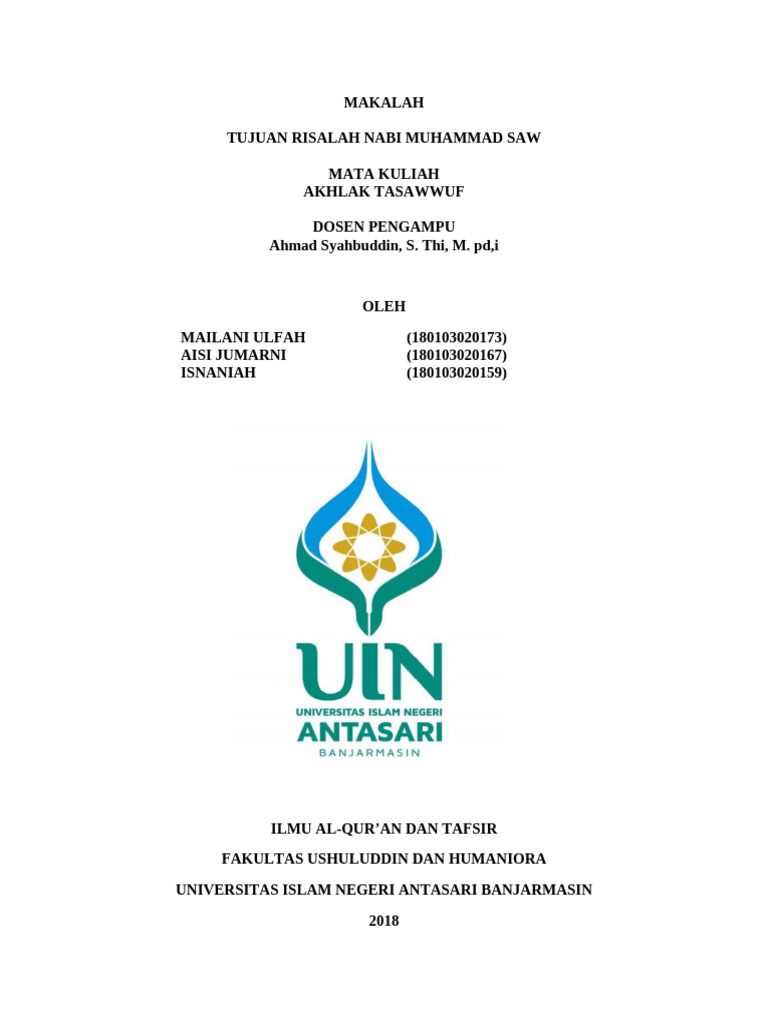 Tujuan Risalah Nabi Muhammad SAW | PDF