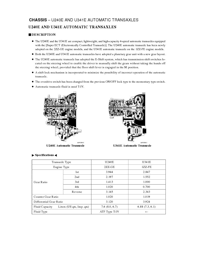 U341E Transmission Automatic Transmission Transmission (Mechanics)