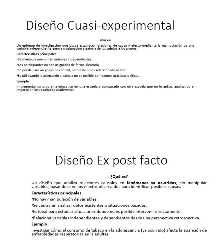 Diseño Cuasi-experimental: Características y Ejemplos | PDF