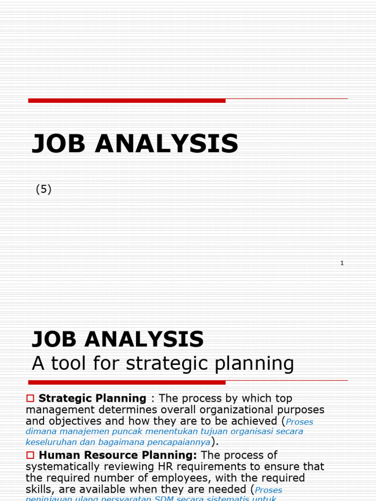 Job Analysis Template Overview | PDF | Human Resource Management ...
