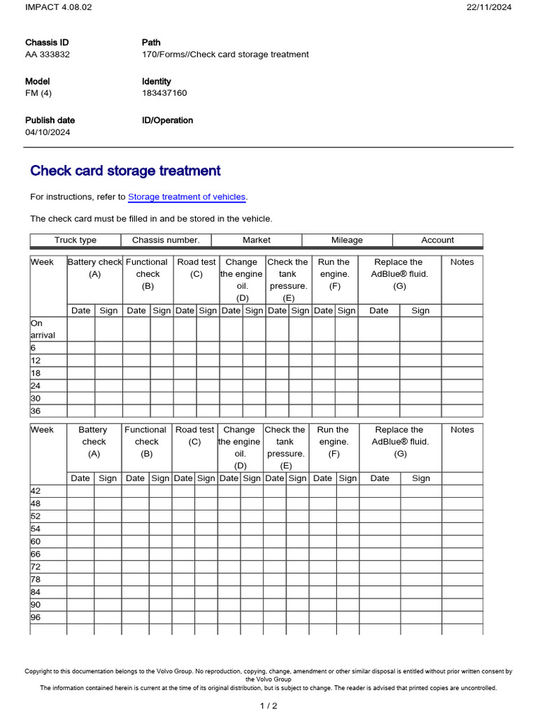 Check Card Storage Treatment | PDF | Vehicles