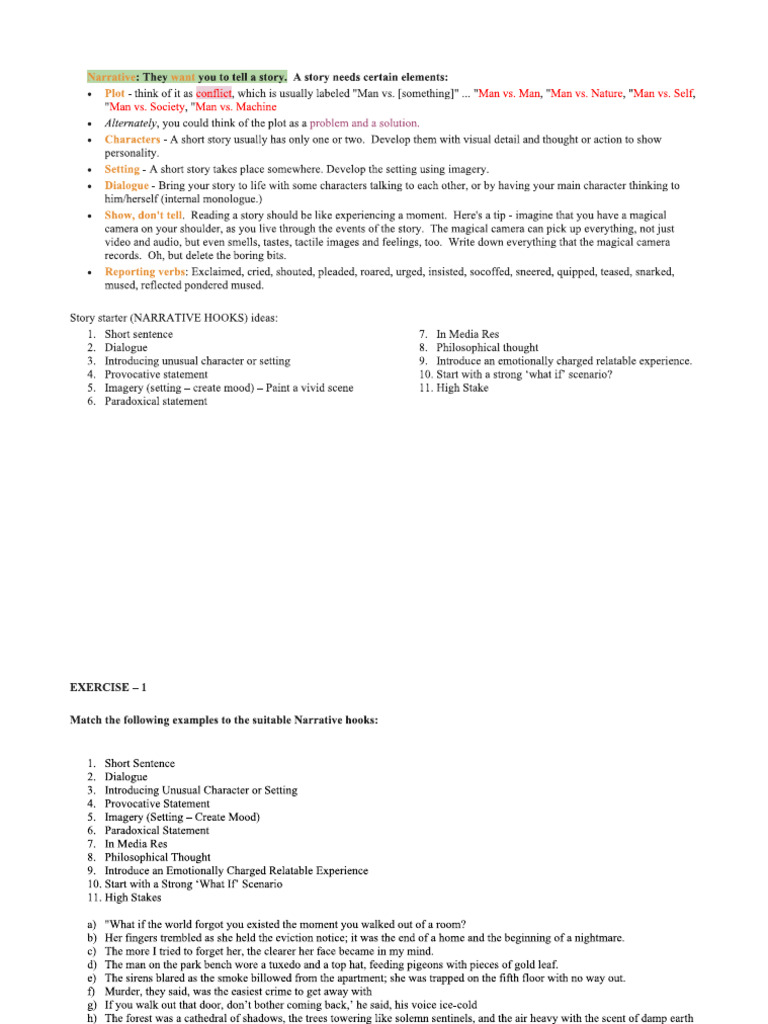 Narrative Writing | PDF
