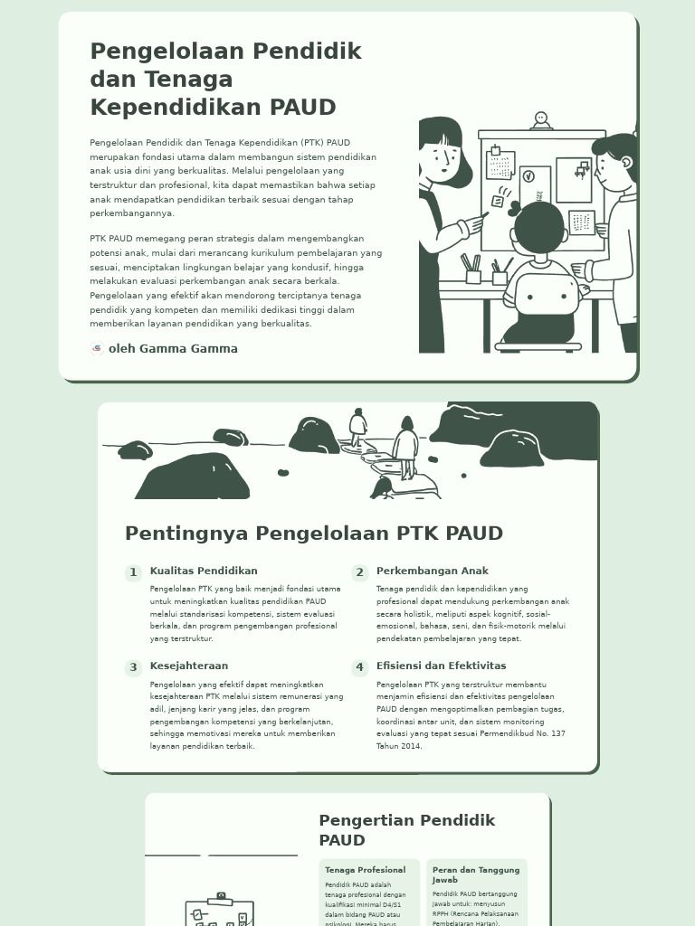 Pengelolaan Pendidik Dan Tenaga Kependidikan PAUD | PDF