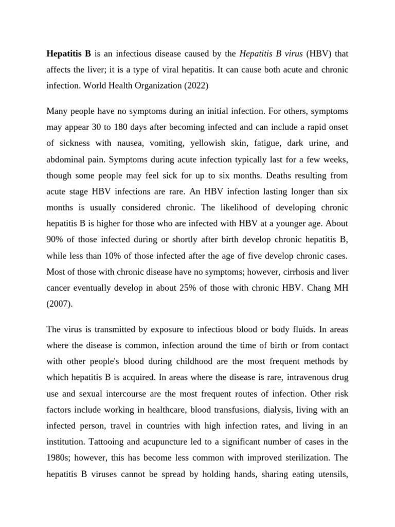 Hepatitis Pdf Hepatitis B Hepatitis